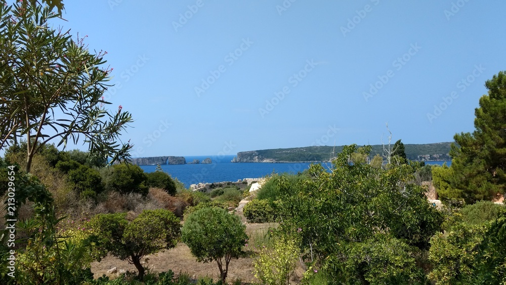 Ausblick auf die Inseln vor Pylos