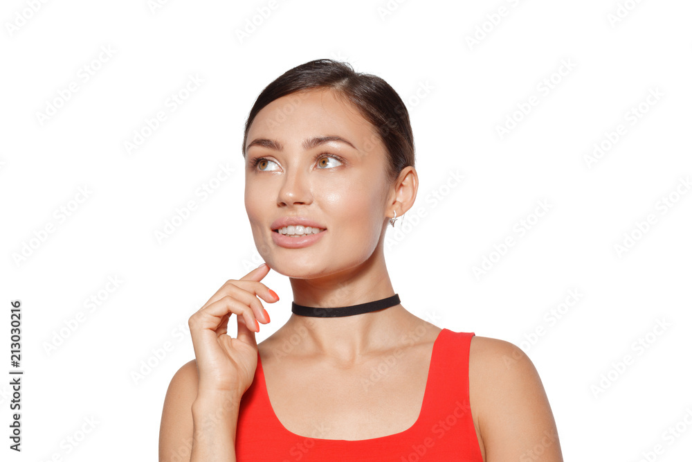 Close up portrait of young beautiful woman Close up portrait of young beautiful woman