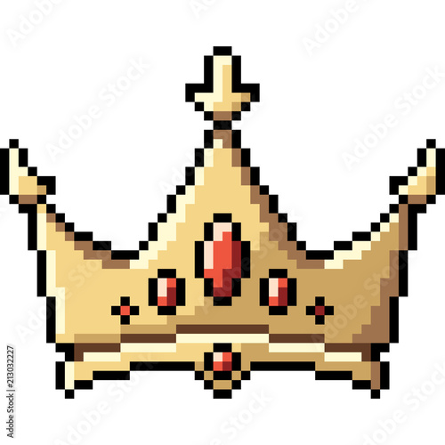 vector pixel art crown