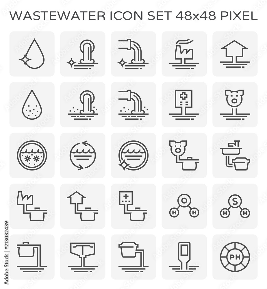 wastewater icon set wastewater icon set