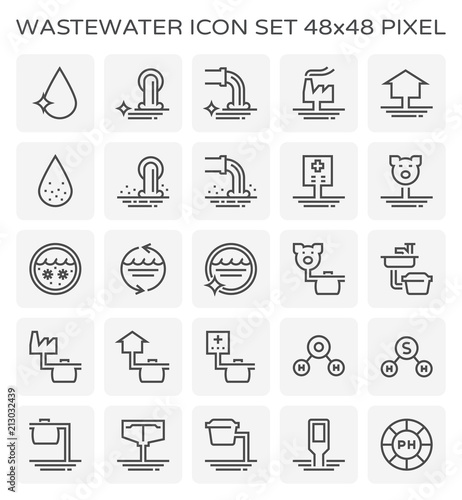 wastewater icon set