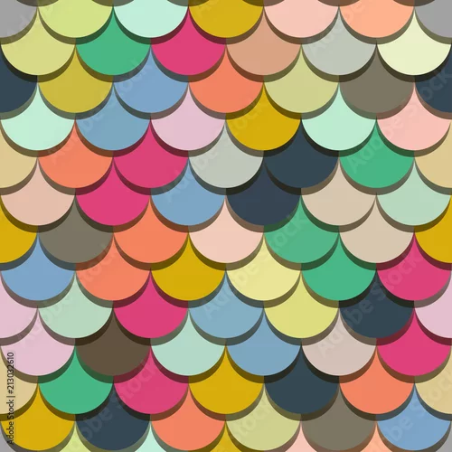 Tapety Wagi papierowe bezszwowe wektor squama kolorowe jasne naklejki wzór tkaniny, tkaniny, opakowania, rzemiosło, seramic