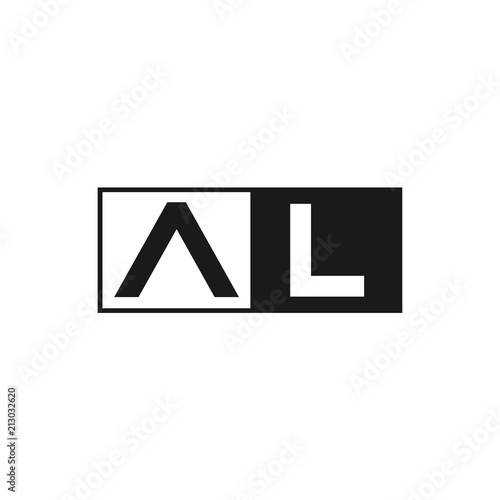 Initial Letter AL Logo Template Design