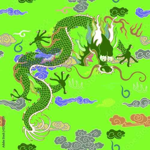 This is a traditionally Chinese ornament with a dragon and clouds.The dragon is the highest ranking animal in the Chinese animal hierarchy. It also represents a state symbol that is an emperor s role.