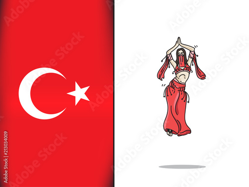 Canvas Print Turkish culture for Belly dancer icon