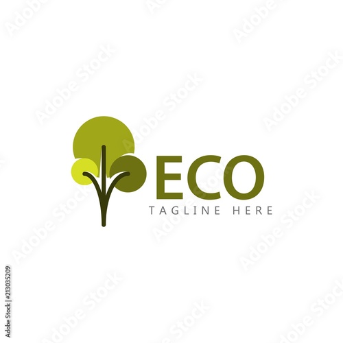 Eco Logo Vector Template Design Illustration