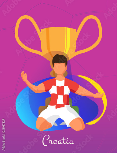 The winning team with the cup.