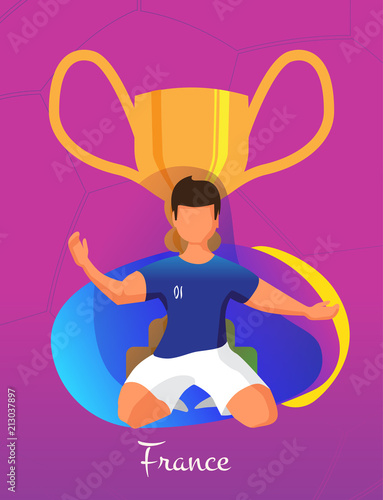 The winning team with the cup.