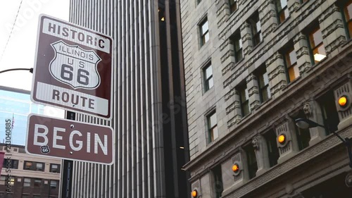 Route 66 Start sign  in Chicago