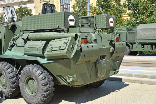 Part of an armoured military vehicle