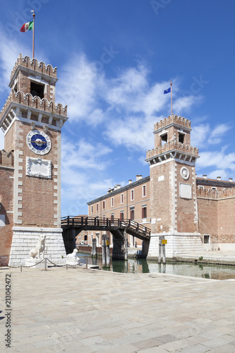 Renaissance gate entrance to Arsenale, Venice, Veneto, Italy photo