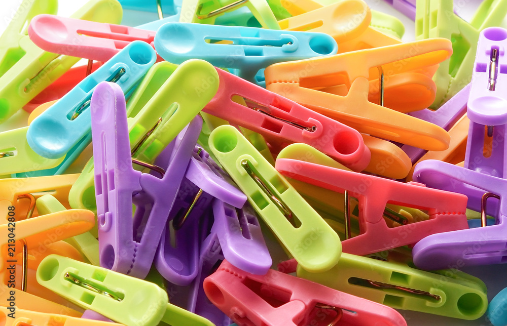 Multi-coloured clothespins background Multi-coloured clothespins background