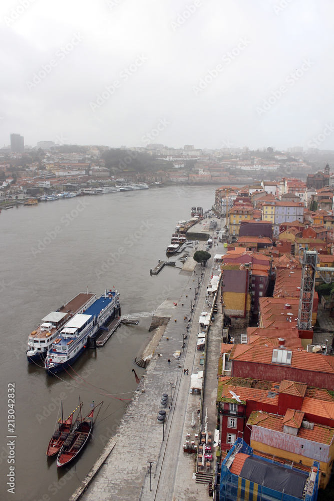 View of the Ribeira of old town of Porto