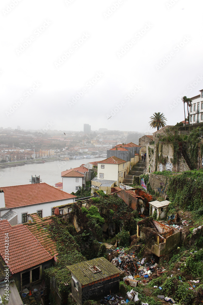 View of the Ribeira of old town of Porto