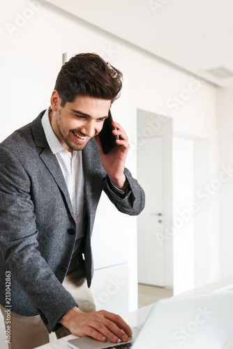 Smiling young man in suit