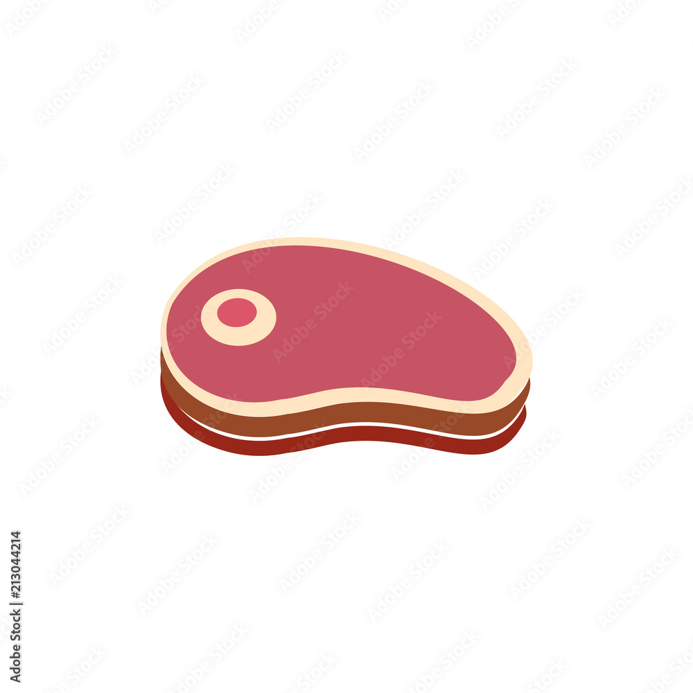 Steak icon simple flat style illustration image Steak icon simple flat style illustration image