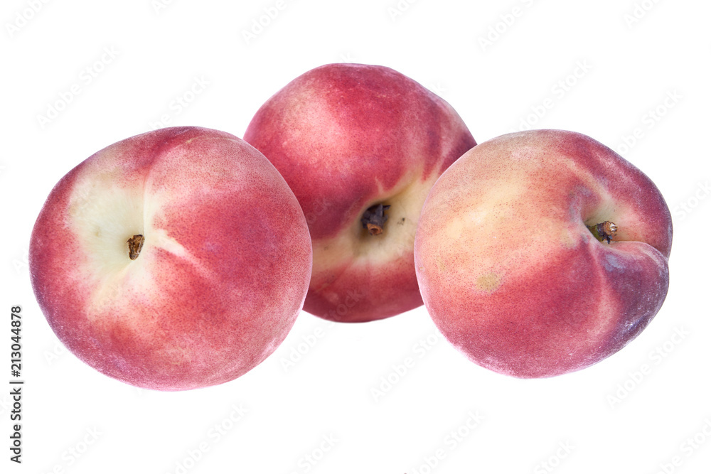 Ripe tasty peach fruit isolated on white background Ripe tasty peach fruit isolated on white background