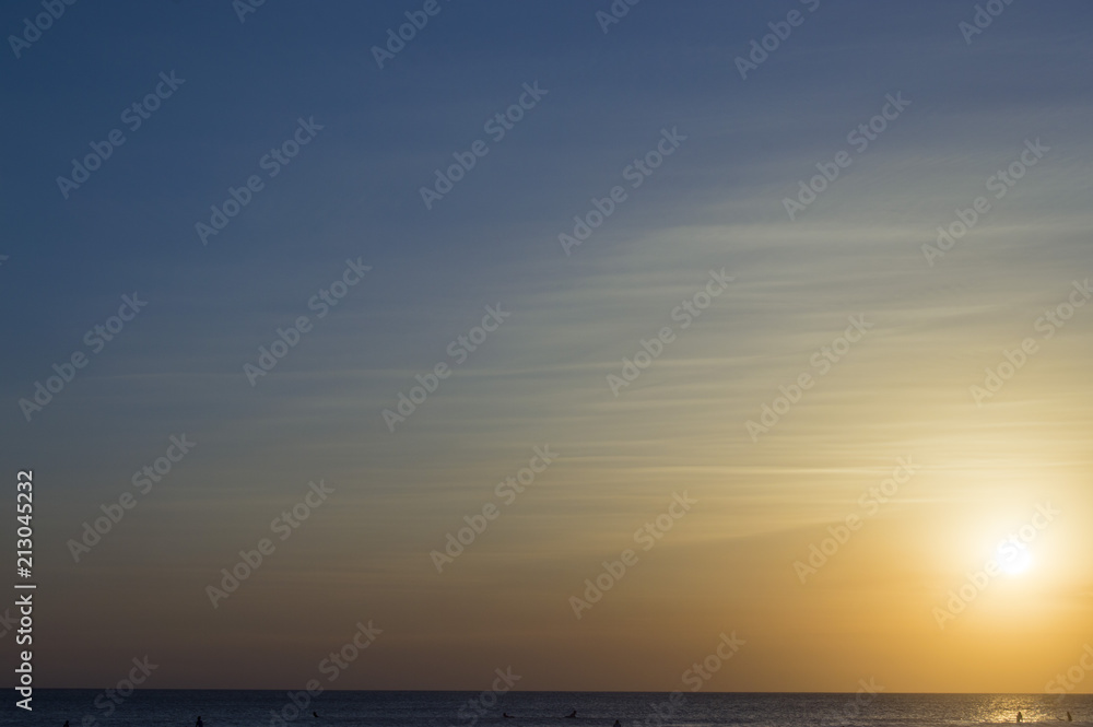 Fototapeta premium Sunset Cloud Beach Bali Yellow Blue