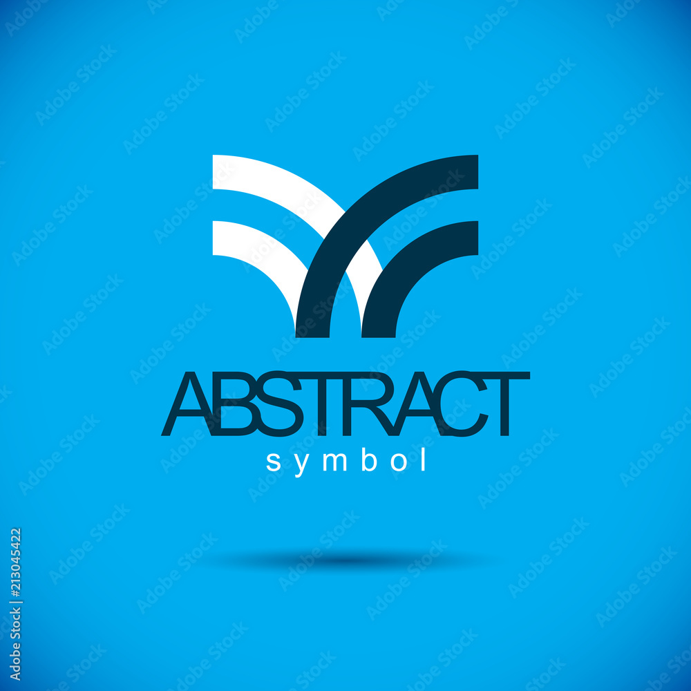 Vector abstract geometric shape best for use as corporate development logo, symbol. Modern logothype, emblem. Vector abstract geometric shape best for use as corporate development logo, symbol. Modern logothype, emblem.