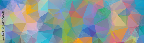 Web, Heder. Colorful abstract background from triangles, blue and yellow gradient color.