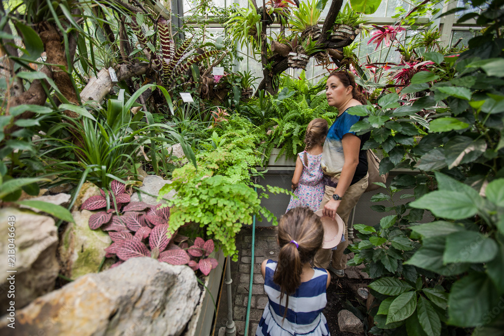 Fototapeta premium Family in Botanical Garden