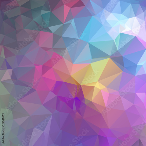 Abstract background of multicolored triangles. Delicate, pearl color