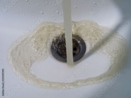 Dangerous dirty water flowing from the tap