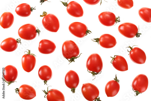 Background abstract tomato pattern isolated on white background.