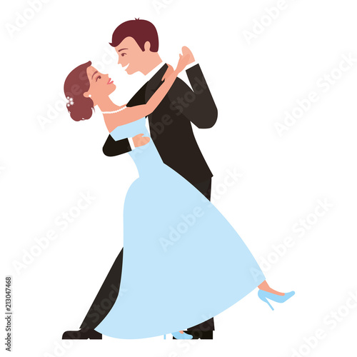 married couple dancing avatar character