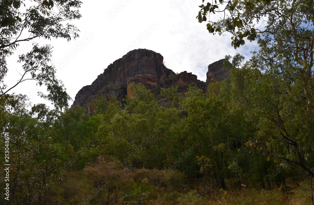 Landscape of the Kakadu National Park at Nourlangie. Kakadu’s popular Burrungkuy (Nourlangie) region is known for its World Heritage rock art, colourful birdlife and walks and lookouts. Landscape of the Kakadu National Park at Nourlangie. Kakadu’s popular Burrungkuy (Nourlangie) region is known for its World Heritage rock art, colourful birdlife and walks and lookouts.