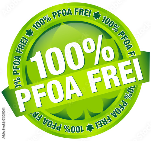 Button Banner "100% PFOA frei" grün