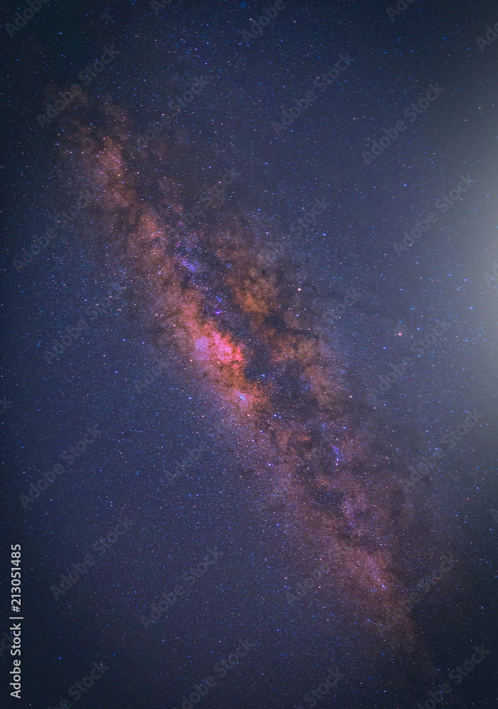 Fototapeta premium The center of the milky way galaxyMilky way galaxy over mountain. Night sky with stars. Long exposure photograph.