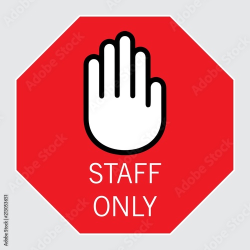 staff only, vector sing