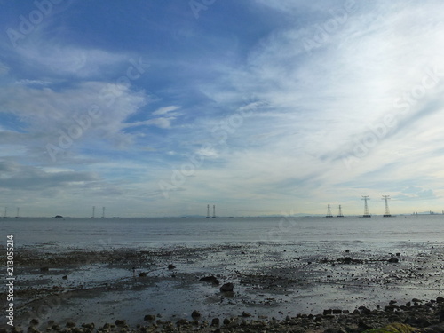 The scenery of the beach  in Xixiang  Baoan  Shenzhen