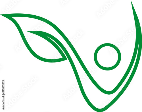 Person als Pflanze, Heilpraktiker, Zeichen, Logo