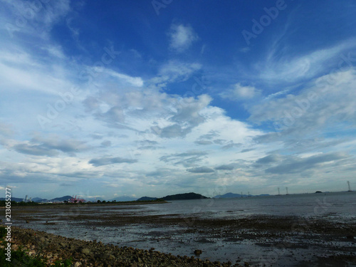 The scenery of the beach, in Xixiang, Baoan, Shenzhen