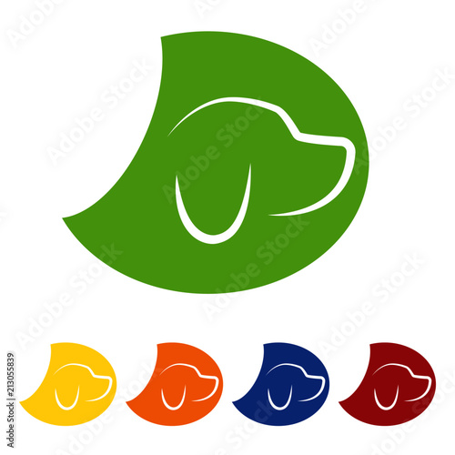 Dog logo on white background