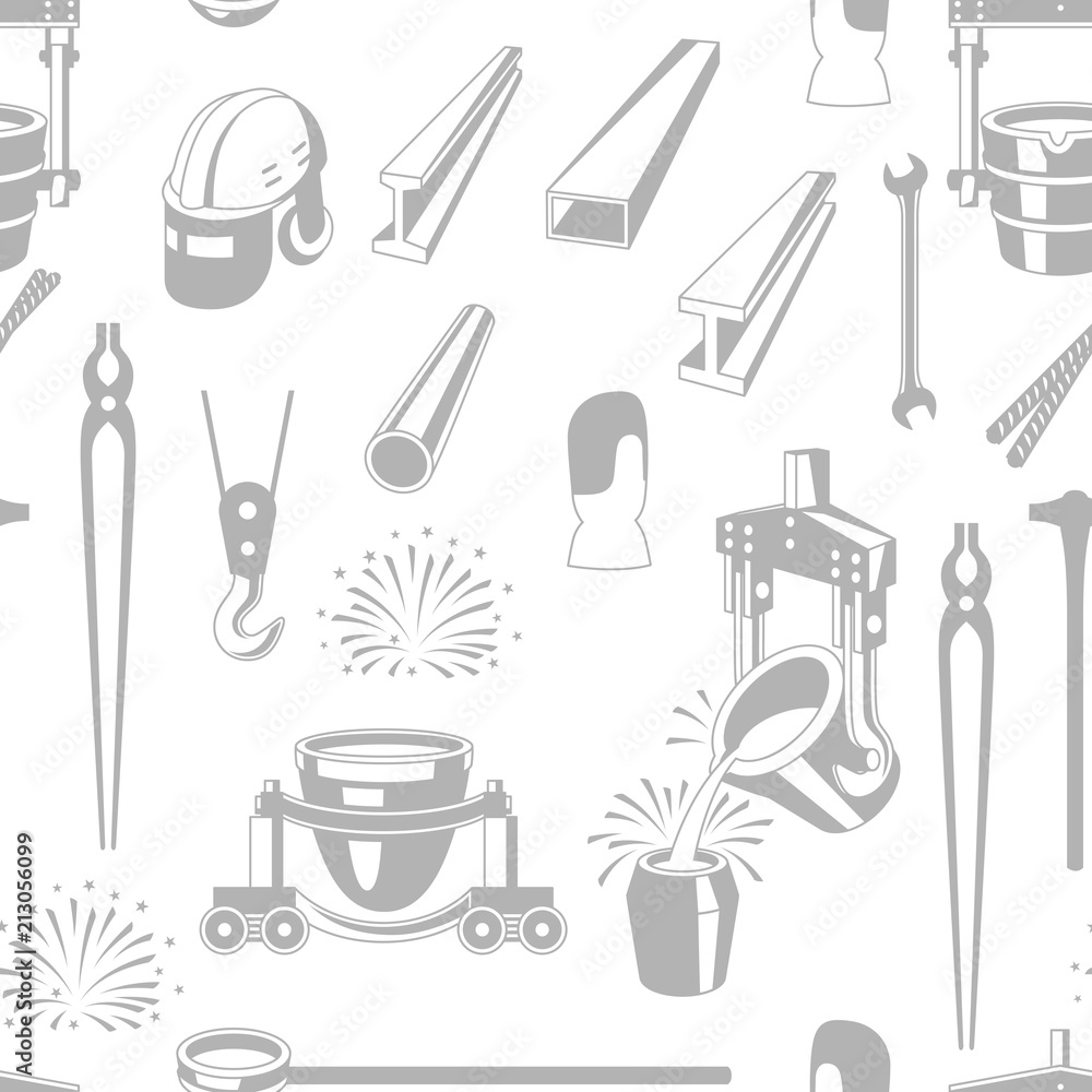 Obraz premium Metallurgical seamless pattern.