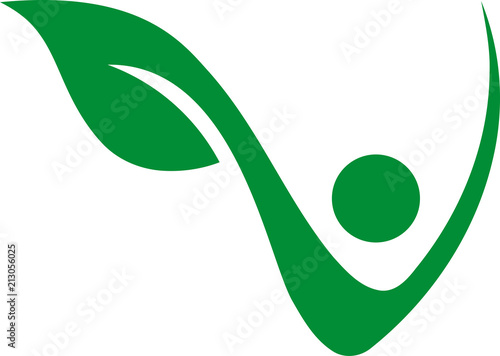 Person als Pflanze, Heilpraktiker, Fitness, Logo