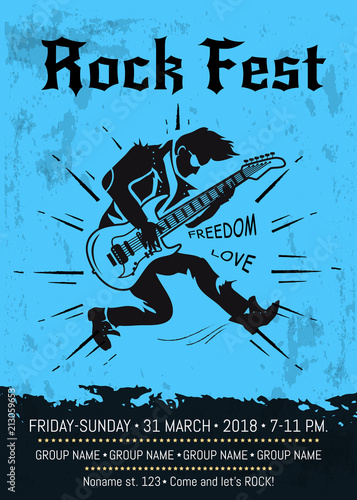 Rock Fest Event Announcement Poster Design