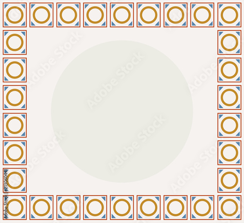 Presentation board for one of the most known Solomon sign logo with differential middle ages color schema