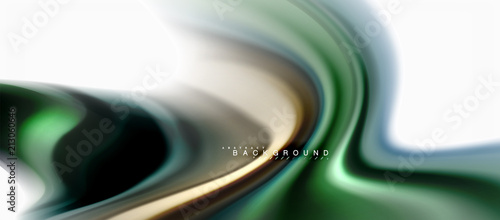 Fluid liquid mixing colors concept on light grey background, curve flow, trendy abstract layout template for business or technology presentation or web brochure cover, wallpaper