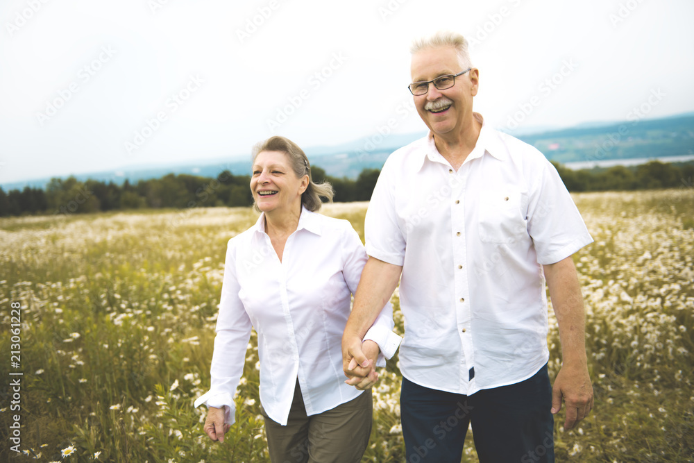 Senior couple outdoors