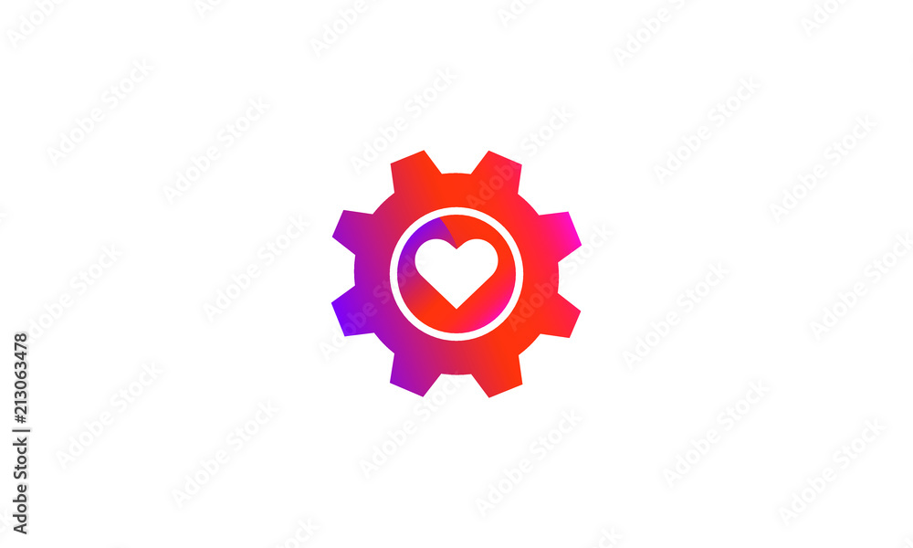 setting love button vector icon setting love button vector icon