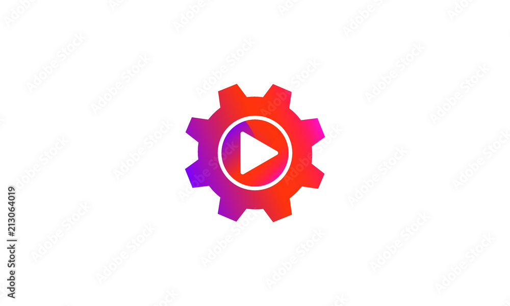 setting play button vector icon setting play button vector icon