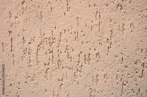 Creamy texture of the plastered wall.