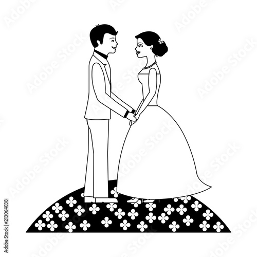 married couple in garden avatar character