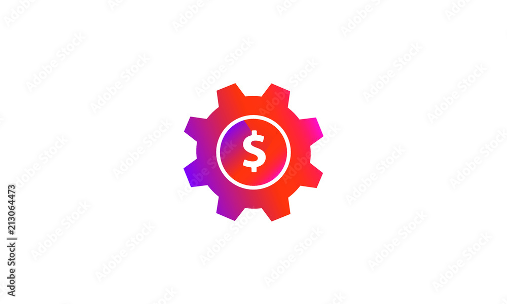 setting money dollar button vector icon setting money dollar button vector icon