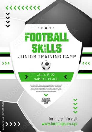 Template for your football or soccer design with sample text