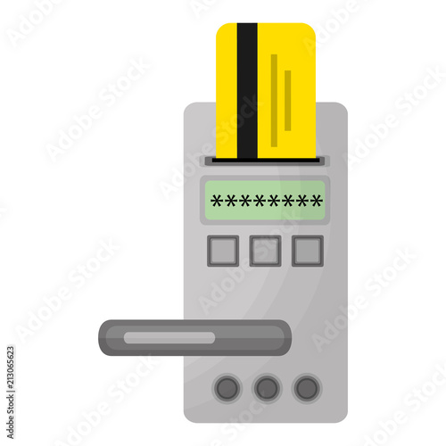 hotel door digital panel with card access